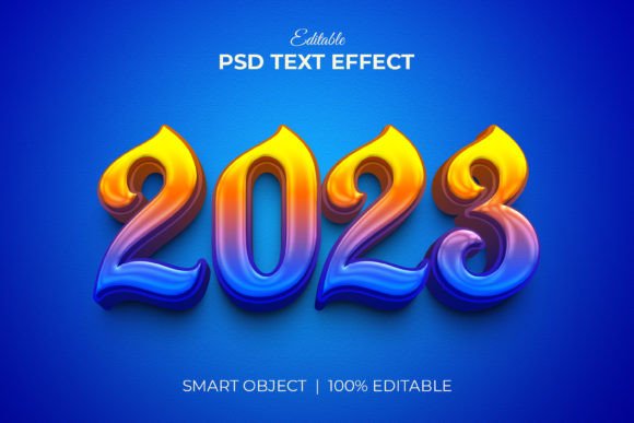 2023 New Year Editable 3D Text Effect