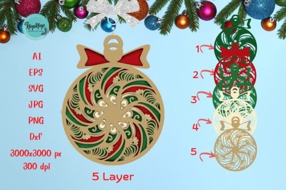 3D Christmas Ornament 008: A Versatile Digital Design for Creative Projects