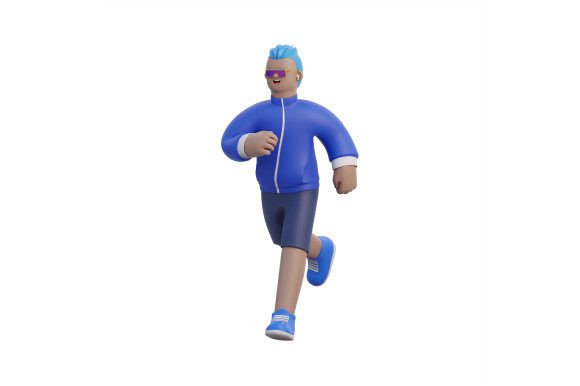 3D Male Character Doing Jogging: A Versatile Asset for Design and Communication