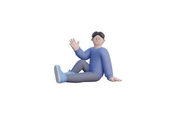 3D Man Sit and Wave: A Versatile Asset for Digital Creativity