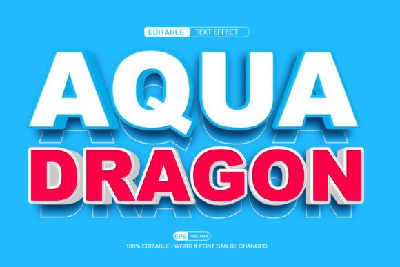 Aqua Dragon 3D Editable Text Effect Vect: A Versatile Design Tool for Creative Projects
