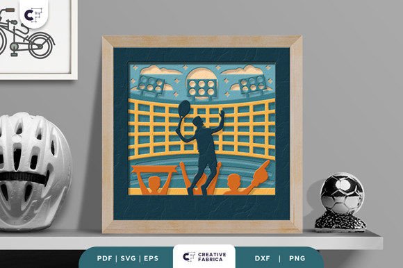 Badminton Player 3D Shadow Box Paper Cut: A Strategic Creative Tool for Crafting and Branding