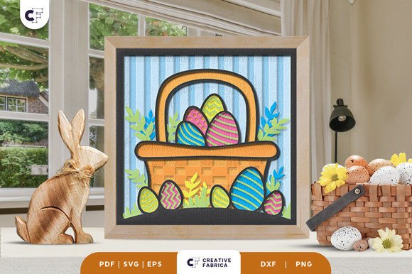 Basket of Easter Egg 3D Shadow Box: A Creative Crafting Option for Spring