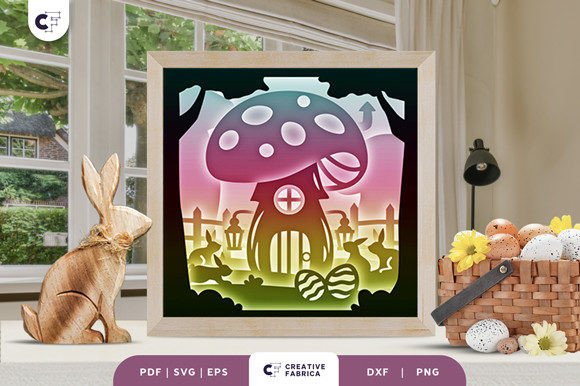 Bunny Mushroom House 3D Shadow Box: A Creative Craft Trend for Modern Artists and Hobbyists