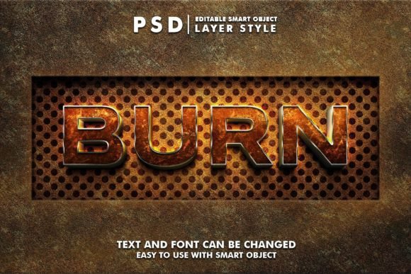 Burn 3D Realistic PSD Text Effect: A Powerful Tool for Creative Designers