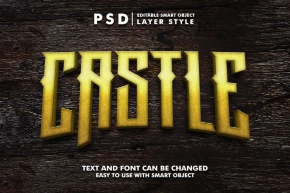 Castle 3d Realistic Psd Text Effect: A Strategic Tool for Visual Impact