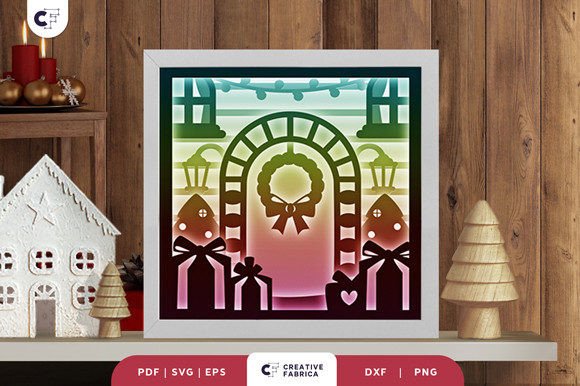 Christmas Door 3D Layered Papercut: A Creative Holiday Project for Craft Enthusiasts
