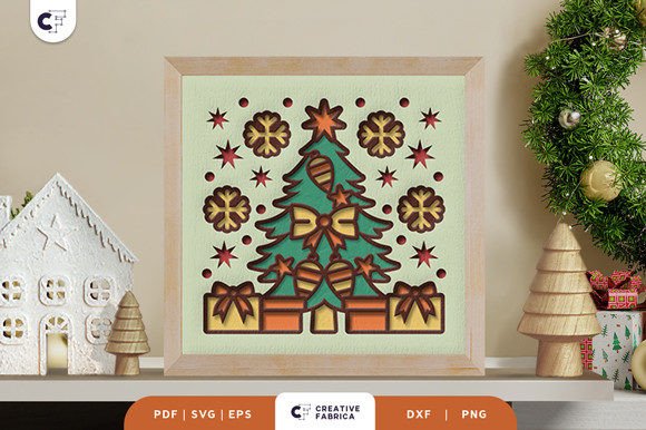 Christmas Tree 3D Layered Papercut: A Creative Holiday Project for Crafters