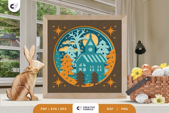 Church 3D Shadow Box Paper Cut: A Modern Twist on Timeless Craftsmanship