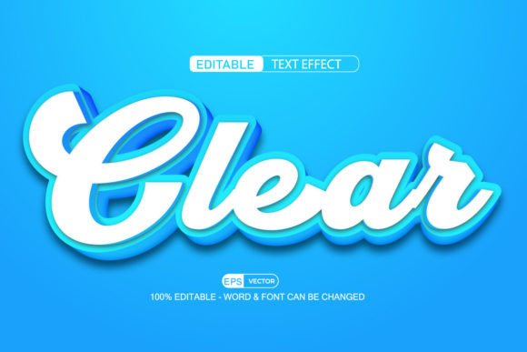 Clear 3D Editable Text Effect Vector: A Versatile Design Asset for Creative Professionals
