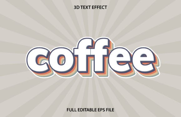 Coffee 3D Editable Vector Text Effect – A Practical Tool for Creative Professionals
