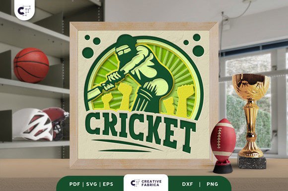 Cricket Game 3D Layered Paper Cut: A Creative Way to Celebrate the Sport