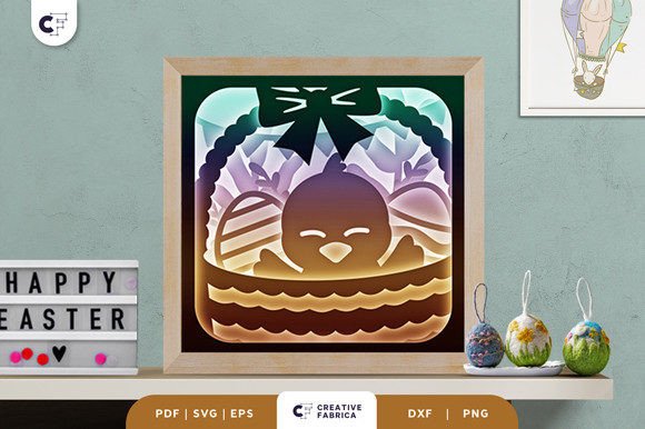 Easter Chick with Eggs 3D Shadow Box: A Creative Addition to Springtime Celebrations