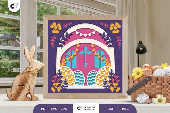 Easter Church 3D Layered Paper Cut – Creative Craft for All Levels