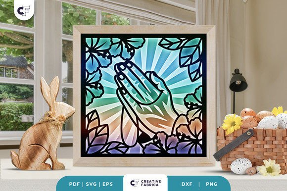 Easter Praying Hand 3D Shadow Box: A Creative Fusion of Faith and Art