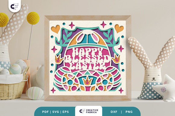 Happy Blessed Easter 3D Paper Cut SVG: Creative Craft Possibilities