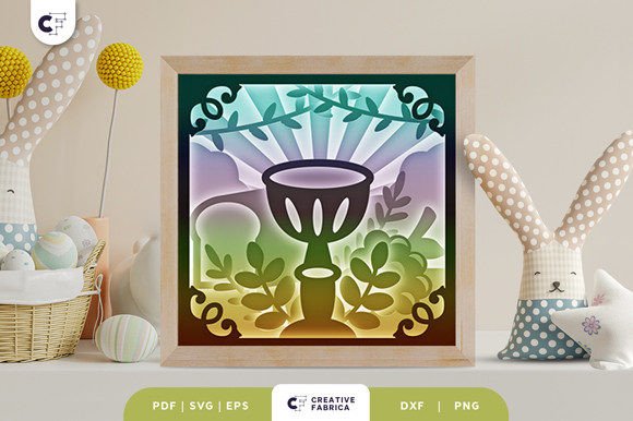 Holy Communion 3D Shadow Box Paper Cut – A Creative Way to Celebrate Faith and Craft