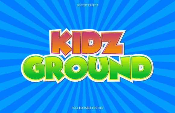 Kids Ground 3D Text Effect for Creative Projects