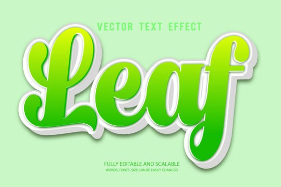 Leaf 3d Editable Text Effect Vector: A Versatile Tool for Modern Designers