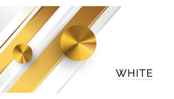 Luxury 3D White and Gold Background