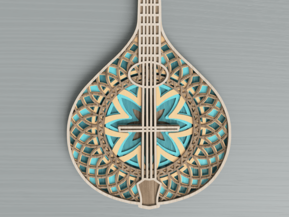 Mandolin Mandala 3D Layered Laser Cut: A Unique Blend of Art and Craft