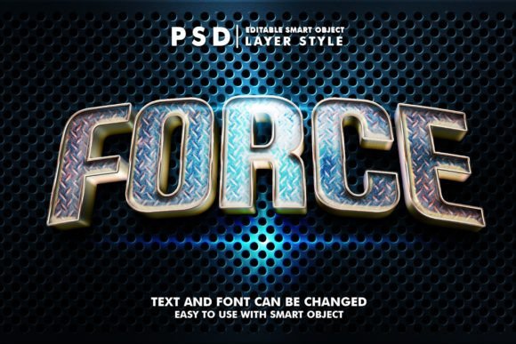 Metalic Force 3D Realistic Text Effect