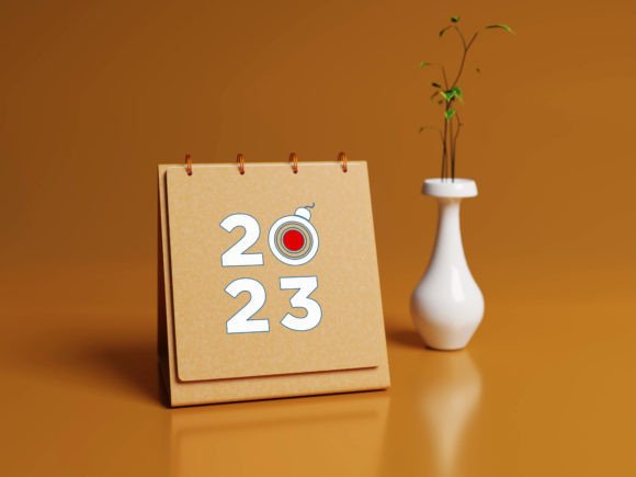 New Year 3D Rendered Calendar Mockup: A Strategic Tool for Brand Promotion and Design Presentation