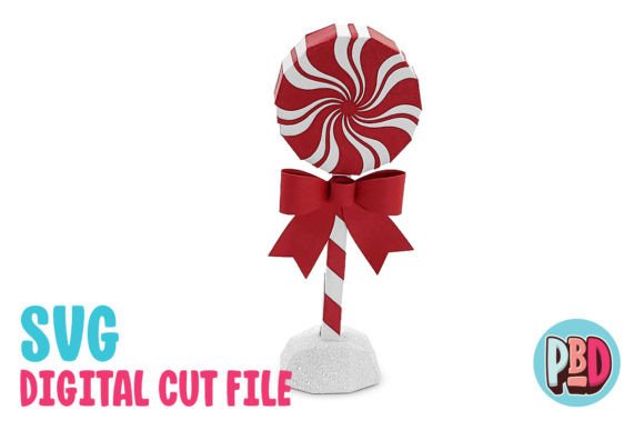 Peppermint Swirl Lolli 3D Papercraft: A Festive Addition to Your Holiday Decor