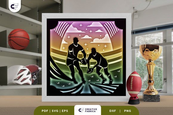 Rugby 3D Shadow Box Paper Cut – A Unique Craft for Every Occasion