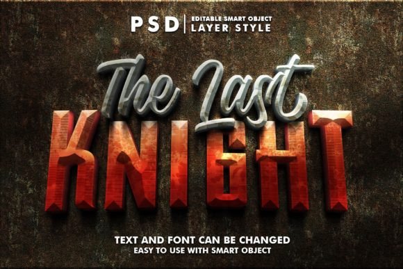 The Last Knight 3d Psd Text Effect