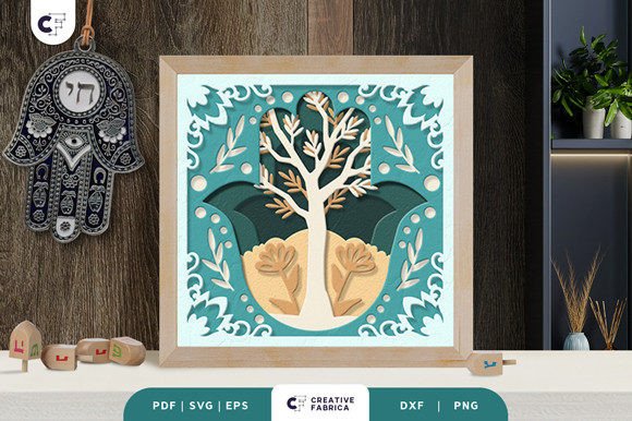 Tree of Life in Hamsa Hand 3D Paper Cut: A Unique Artistic Creation