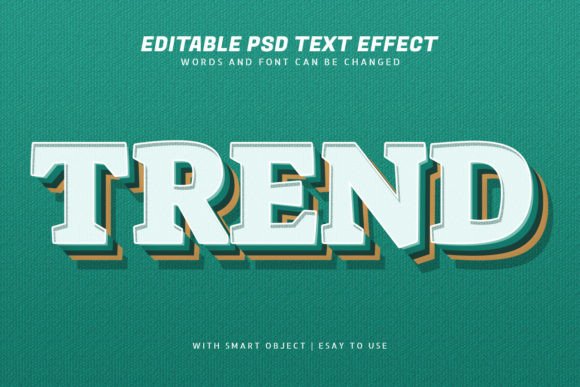 Trend 3d Vintage Style Text Effect