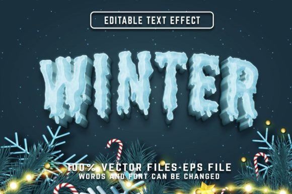 Winter 3d Editable Vector Text Effect: A Versatile Design Tool for Creative Professionals