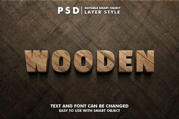 Wood 3D Realistic PSD Text Effect: A Powerful Tool for Creative Professionals